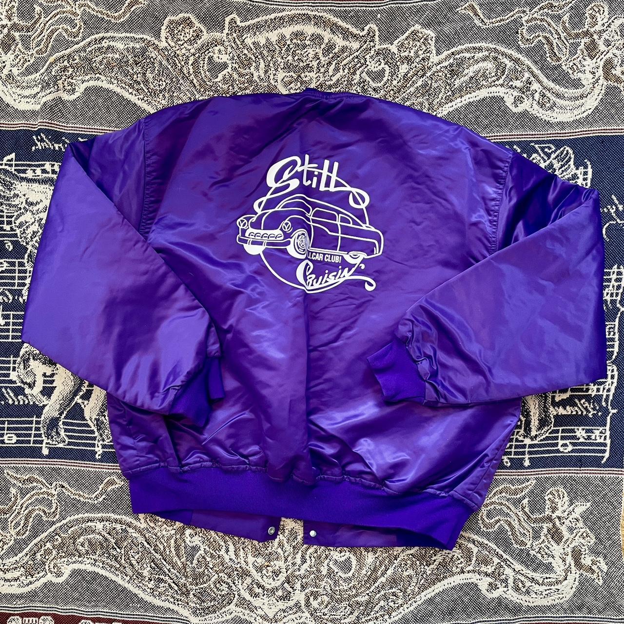 Vintage 1980s Long Island Car Club “Still Cruisin’” Varsity Outer Shell Jacket w/ Name Embroidered on GAME Sportswear Tag Made in USA